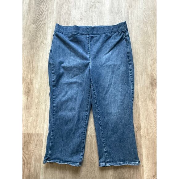 NYDJ Plus Denim - NYDJ Capri Denim, blue, women's size 1X, Comfort Waist